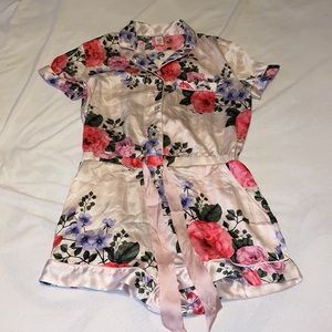 Victoria’s Secret striped floral lounge romper